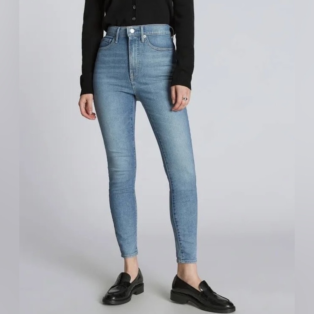 Everlane High Rise Ankle Skinny Jean's size 27 Light Blue Denim
